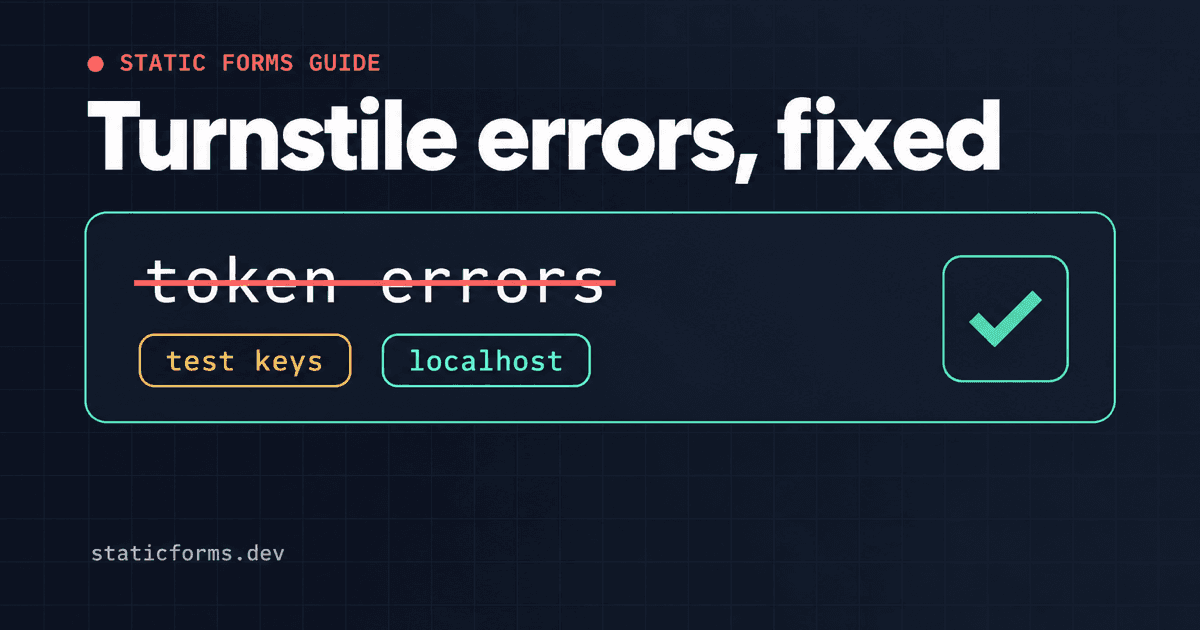 Turnstile Test Keys, Localhost and Token Errors, Fixed