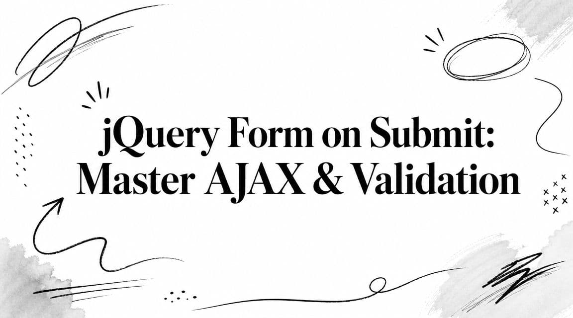 jQuery Form on Submit: Master AJAX & Validation