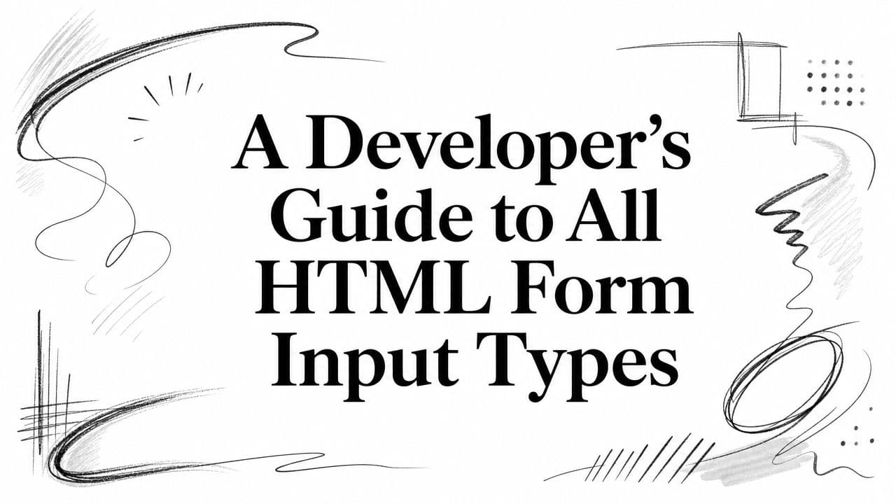 A Developer's Guide to All HTML Form Input Types