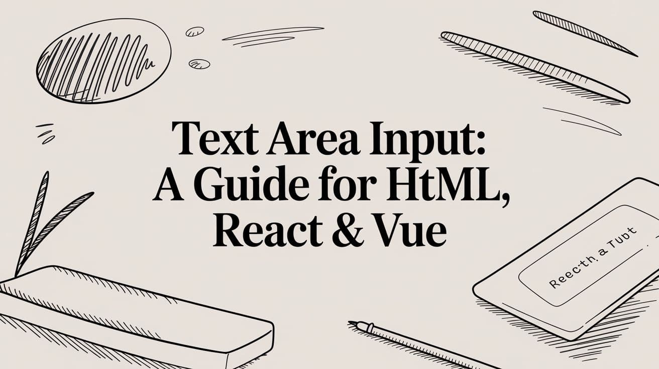 Text Area Input: A Guide for HTML, React & Vue