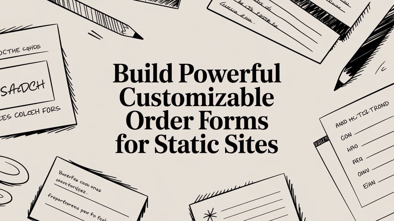 Build Powerful Customizable Order Forms for Static Sites