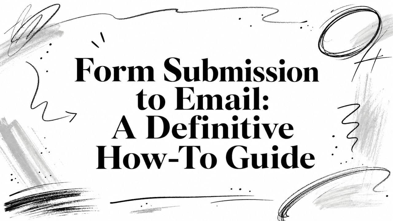 Form Submission to Email: A Definitive How-To Guide