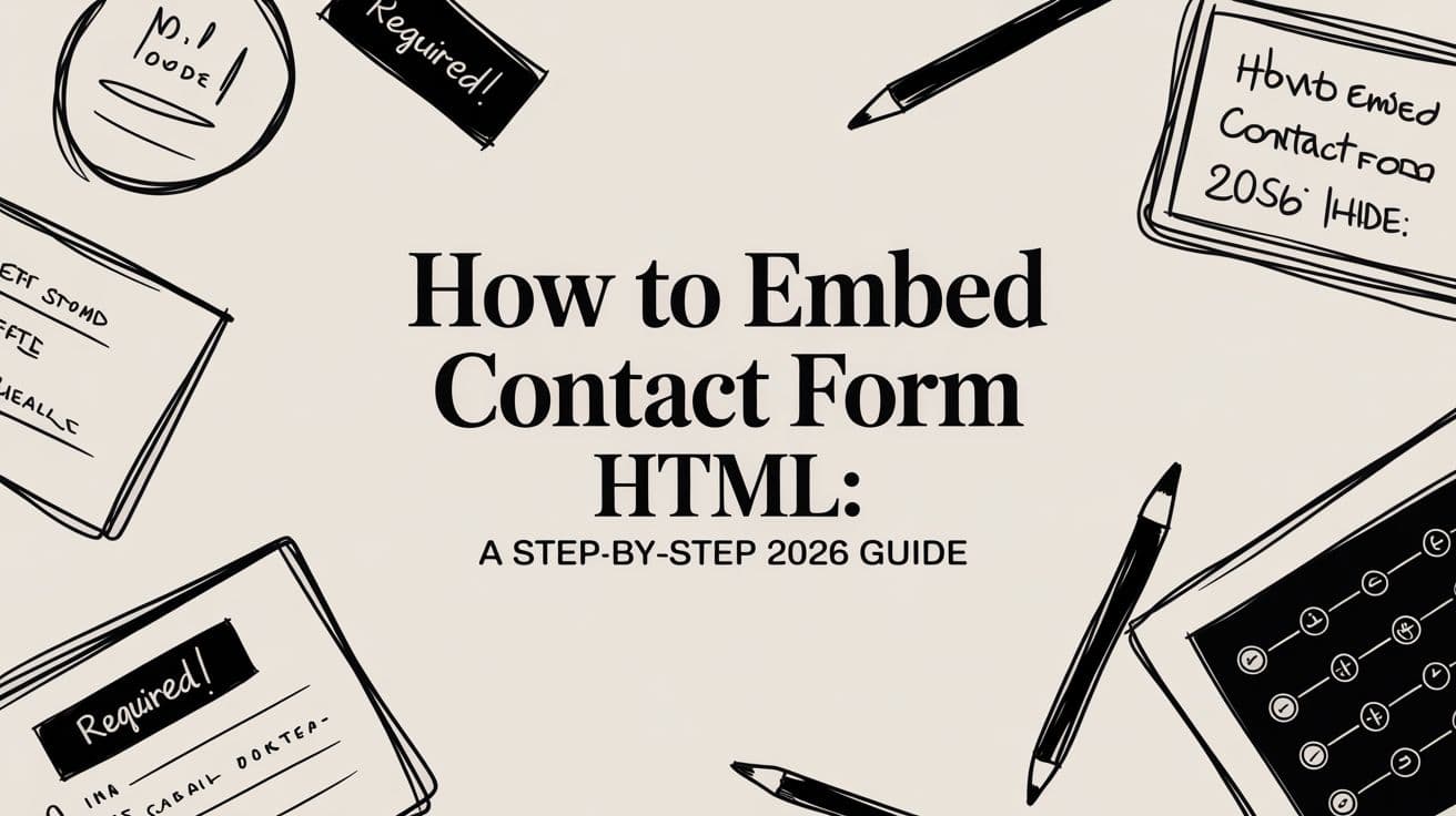 How to Embed Contact Form HTML: A Step-by-Step 2026 Guide