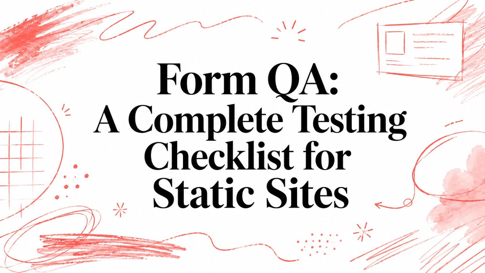 Form QA: A Complete Testing Checklist for Static Sites