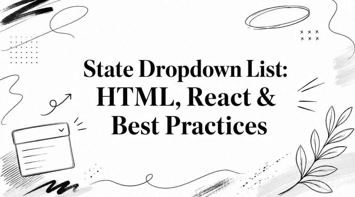 State Dropdown List: HTML, React & Best Practices