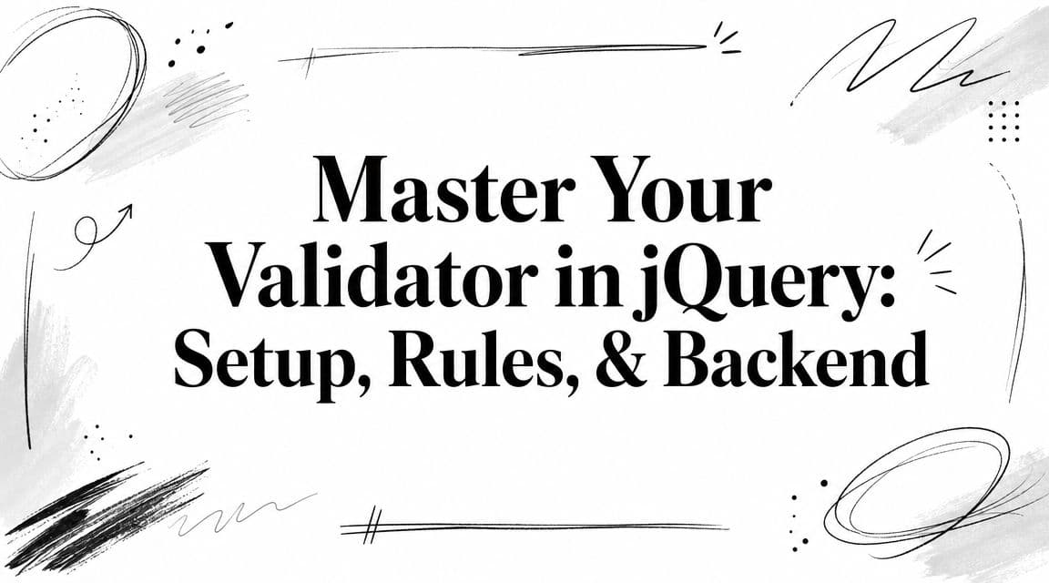 Master Your Validator in jQuery: Setup, Rules, & Backend