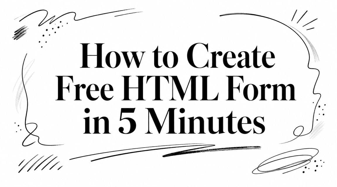 How to Create Free HTML Form in 5 Minutes