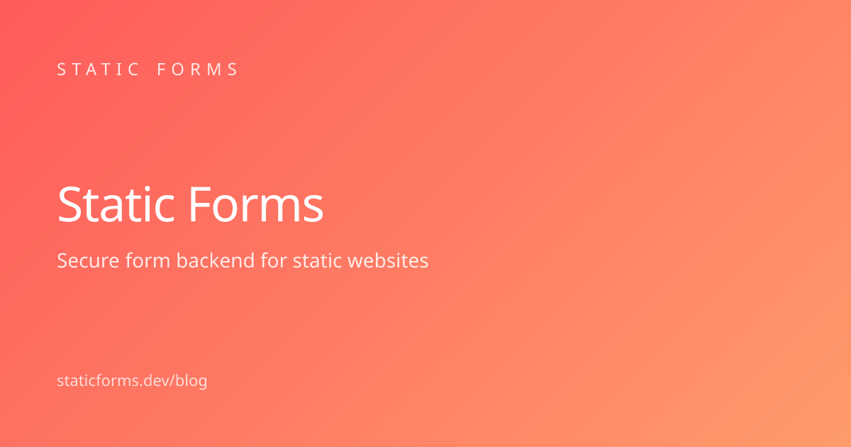 How to Add a Contact Form to GitHub Pages | Static Forms